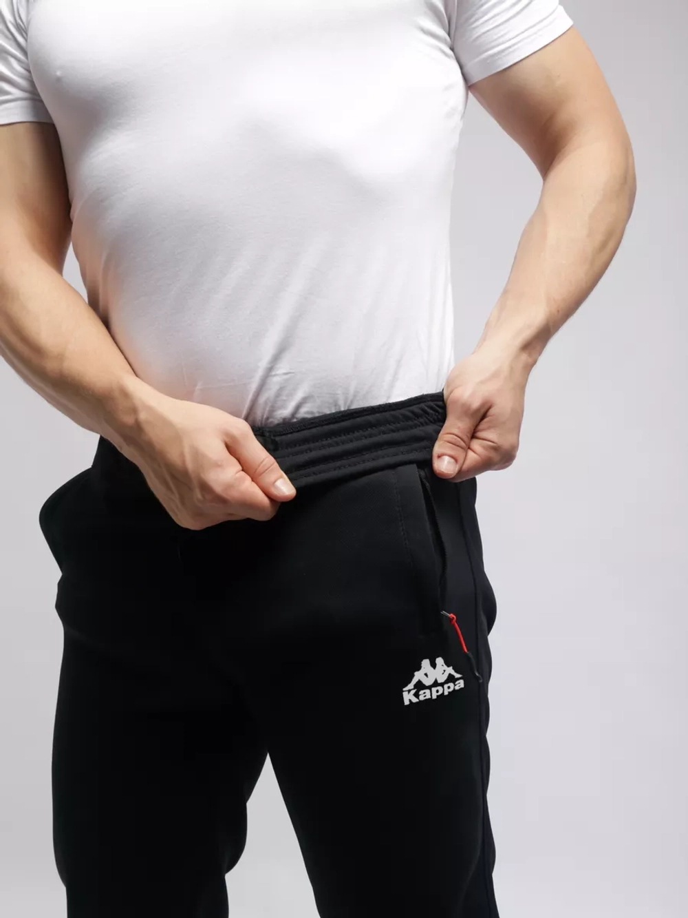 Брюки джоггеры спортивные на резинке и манжетом трико