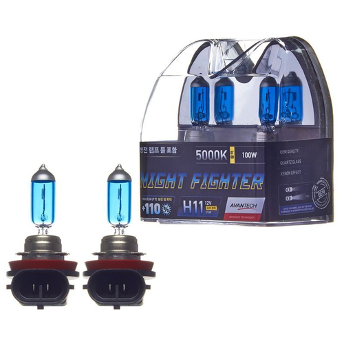Лампа высокотемпературная Avantech H11 12V 55W (100W) 5000K, комплект 2 шт. AB5011