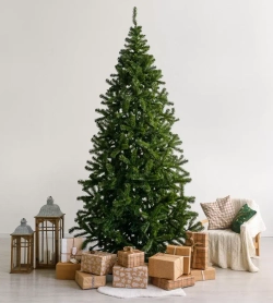 Интерьерная искусственная елка Рублевская зеленая 8 м., ствольная, ПВХ, Green Trees (GT8RUPVC)