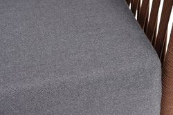 "Багамы" кресло плетеное из роупа, каркас алюминий коричневый (RAL8016) муар, роуп BZ23-ED31, ткань темно-серая 027