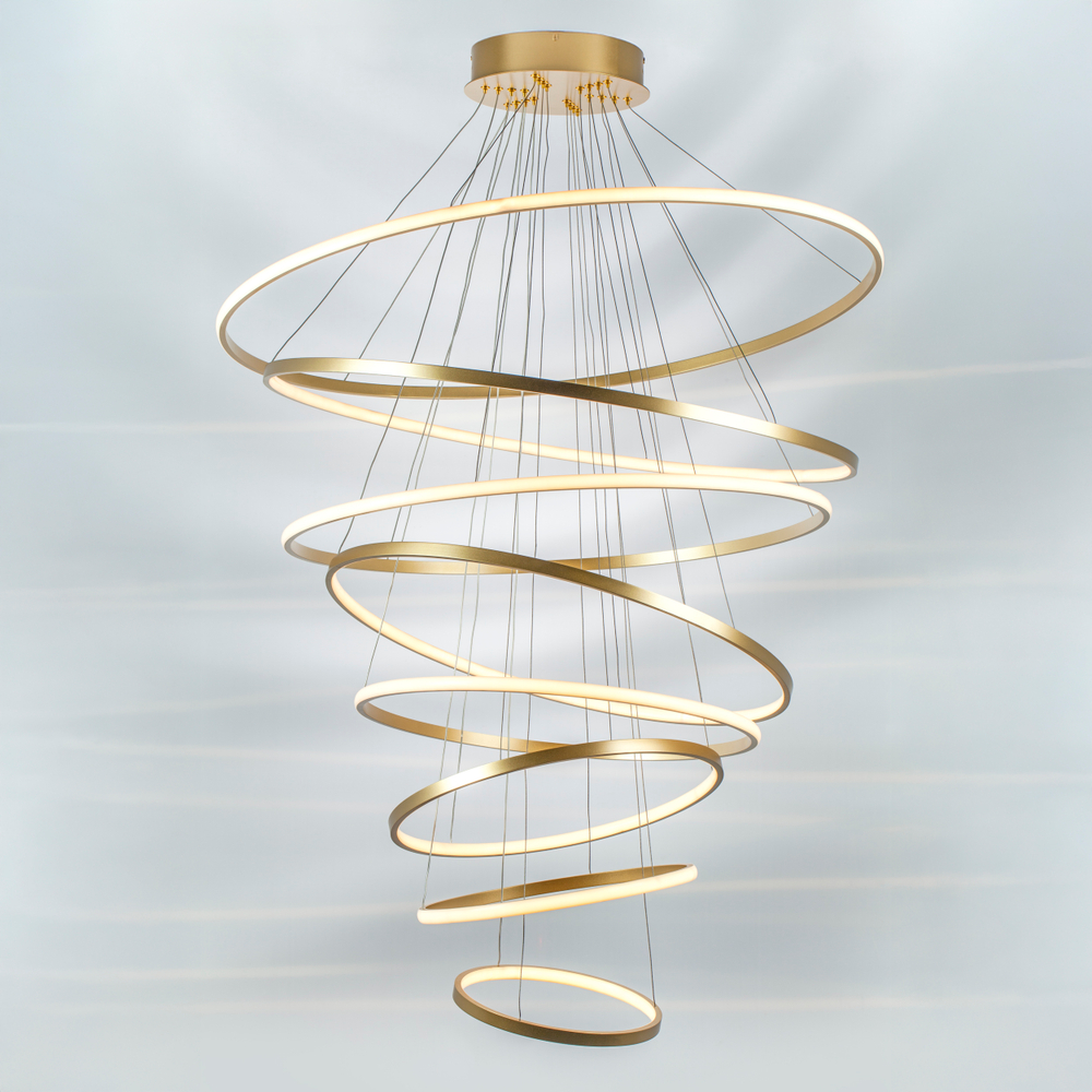 736483 Люстра ROTONDA 293W LED 8471LM 120G ЗОЛОТО 3000K