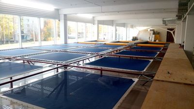 Батутная арена на стойках - с сетками, пружинами, матиками