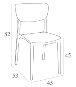 Стул пластиковый Siesta Contract Monna, оливковый