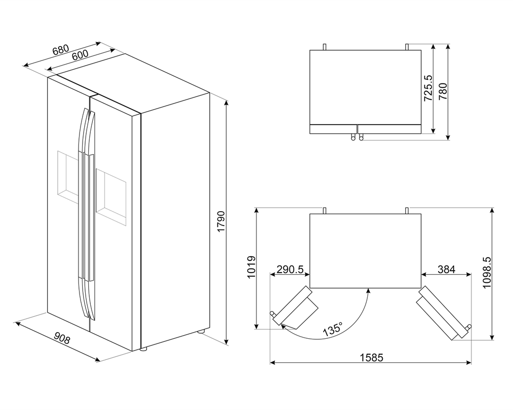 Холодильник Smeg SBS63XDE