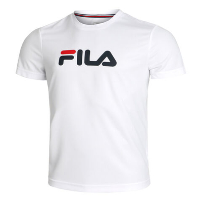 Мужское теннисное поло Fila Logo Men - White, Dark Blue