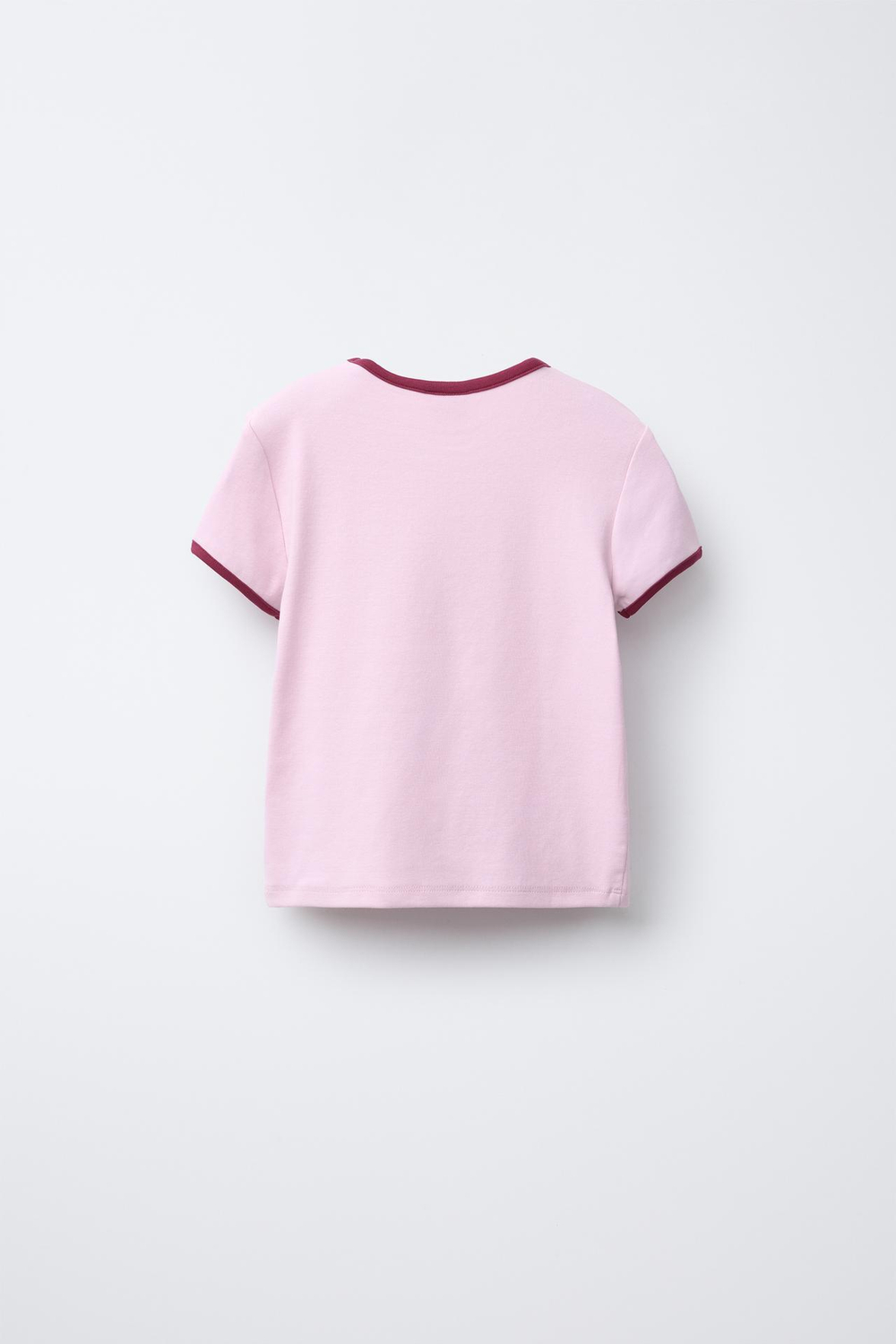 ZARA ФУТБОЛКА С КОНТРАСТНОЙ НАДПИСЬЮ, РОЗОВЫЙ