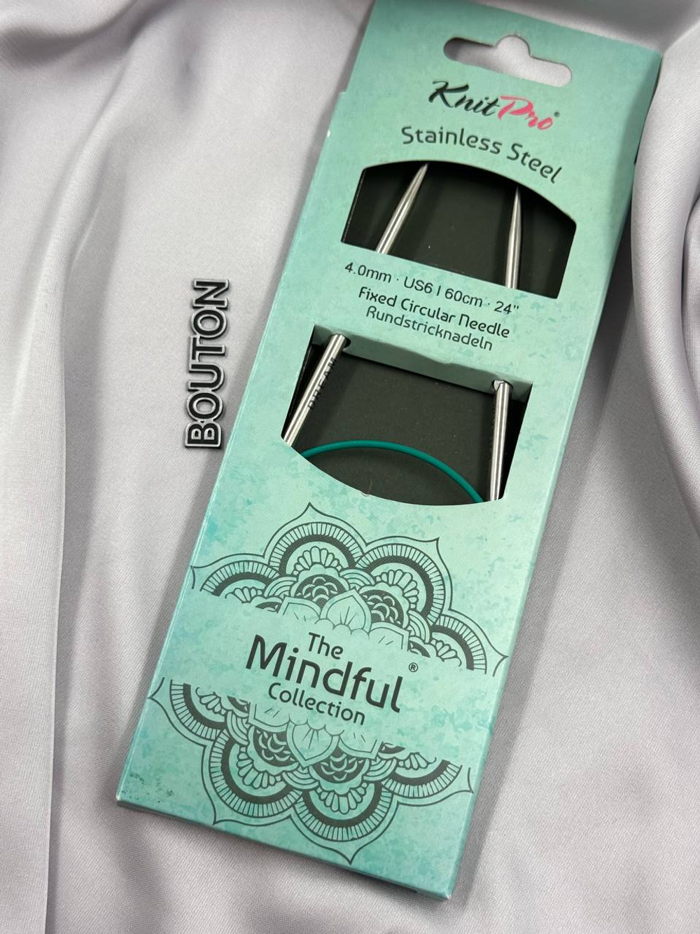 Спицы круговые KnitPro Mindful, нержавеющая сталь, серебро