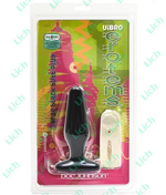 Чёрная пробка с вибрацией EROTEMS MEDIUM