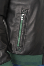 KHIMEONE Мужская кожаная демисезонная куртка (натуральная кожа, овчина)