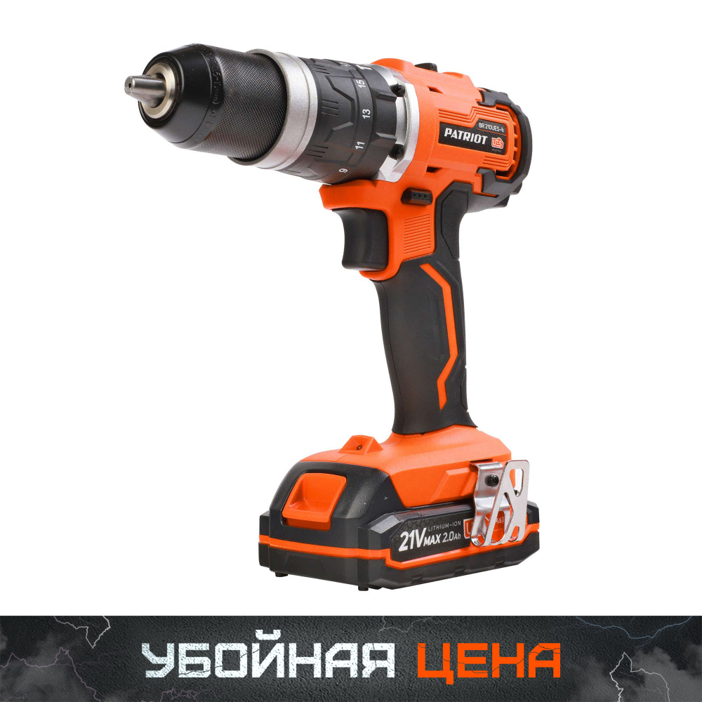 Дрель-шуруповерт аккумуляторная PATRIOT BR 210 UES-h