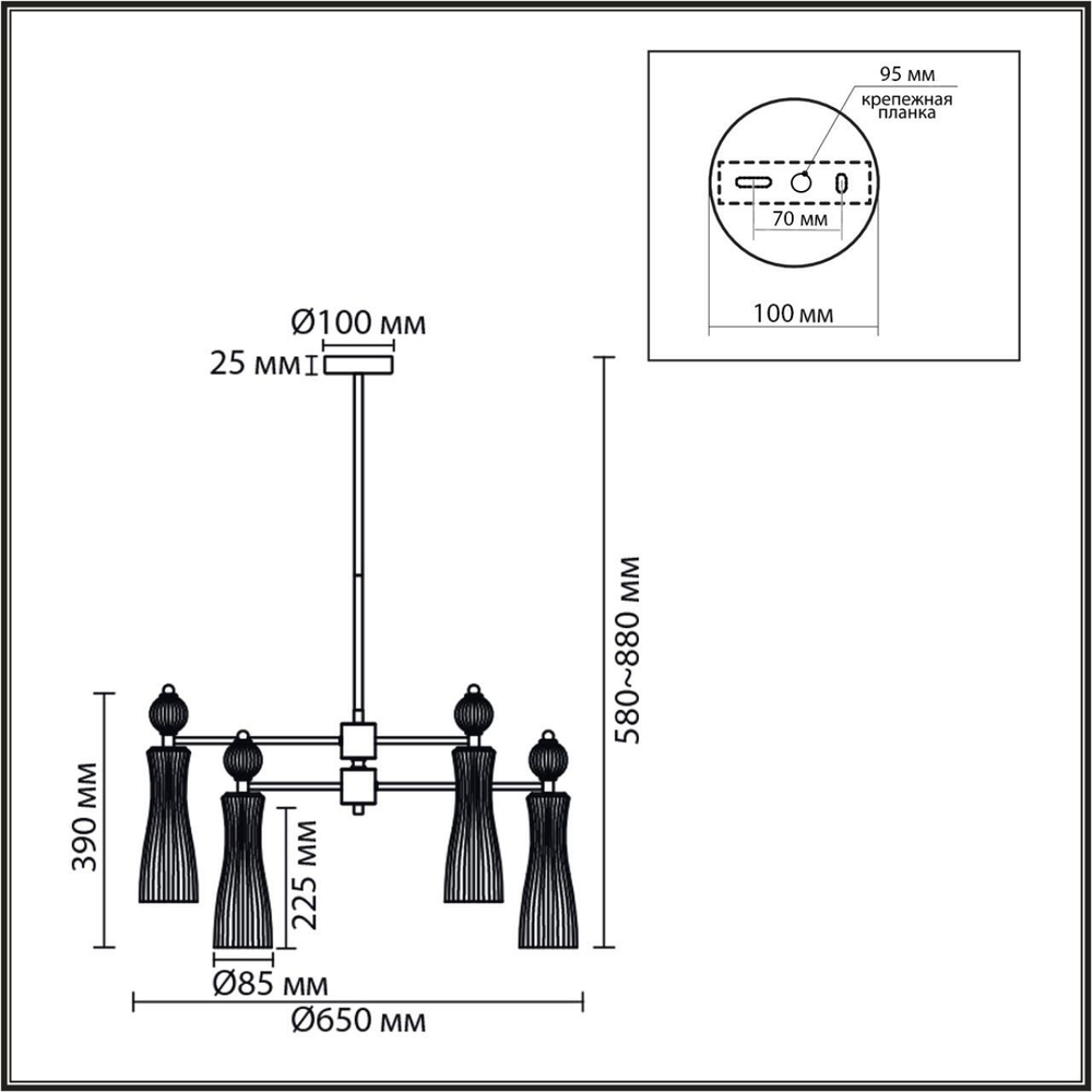 8268/6 NEOCLASSI хром/белый/прозрачный, металл/керамика/стекло Люстра Е14 6*40W 220V EMILY