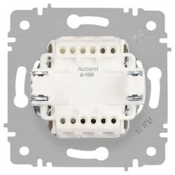 Выключатель Intro Accent 6-106-09 тройной, 10А-250В, IP20, СУ, AL/CU, титан