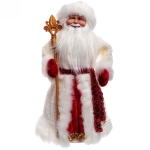 Дед Мороз 50 см в белой шубе (без музыки) с отделением под конфеты/подарок