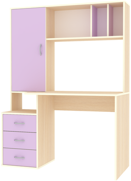 Стол компьютерный КарИВи Сокол  Дуб Молочный Ирис