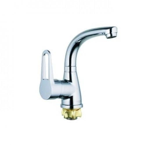 Смеситель ZEGOR для умывальника высокий, гайка, кар.35мм SOP1-A045