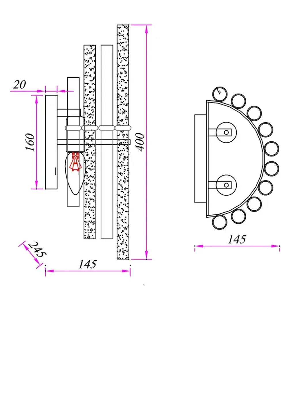 Настенный светильник ARTE LAMP