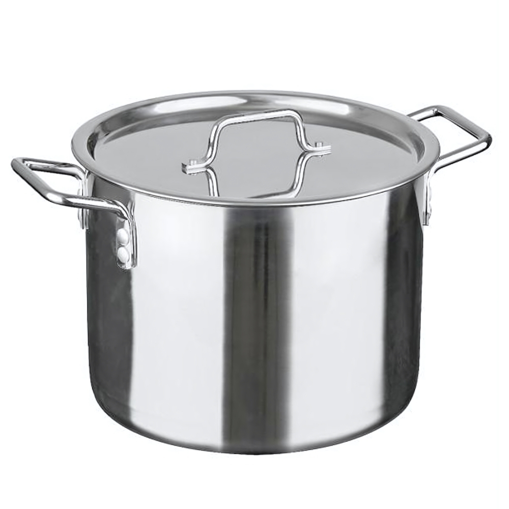 Котел 25л высокий d35см h30см, сварной, клепанные ручки "Общепит"