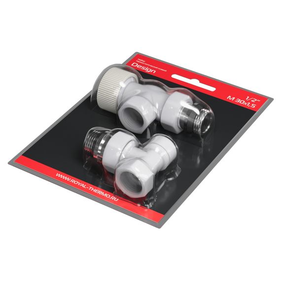 Набор термостатический осевой Royal Thermo Design 1/2quot;М30х1,5 (Белый) — (6)