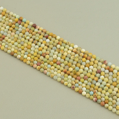 Нитка Яшма 39 см. 4 мм. (Без замка) - Желтая