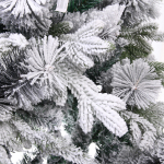 Ёлка «Снежная рапсодия» 210 см, ПВХ+Леска, шишки, белый иней (1100 веток)