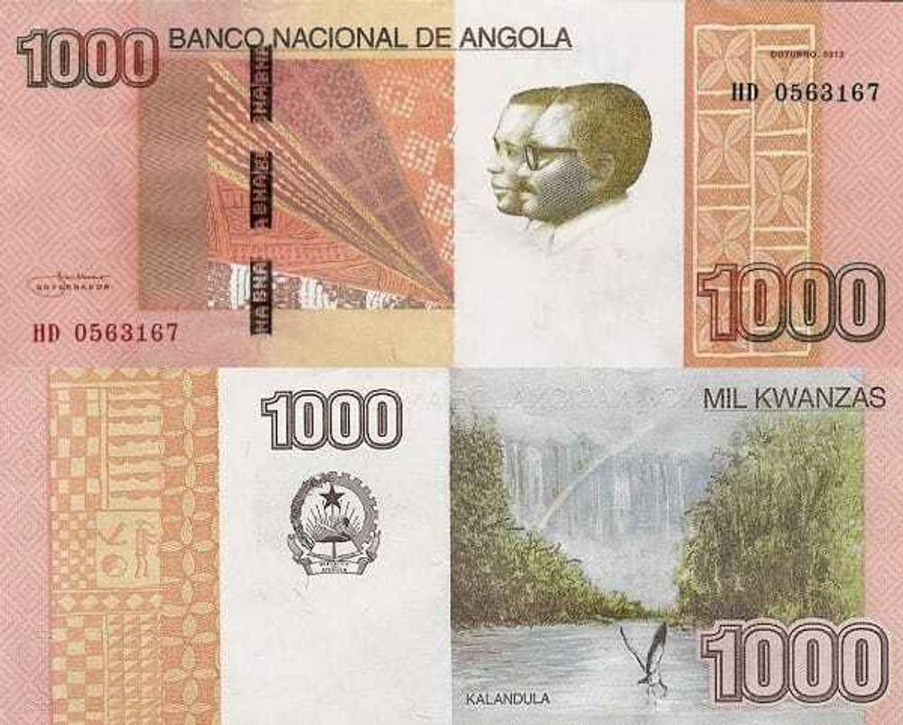 Ангола 1000 кванза 2012 Водопады Каландула UNC