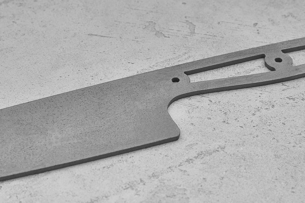 Заготовка для ножа, сталь AUS10Co 3,0мм. Модель "Аппарель НШ195" с клинком 195мм, ТО 61-62HRC