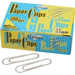 Скрепки канц. 33 мм, 100 шт. (ЦентрумЛенд)