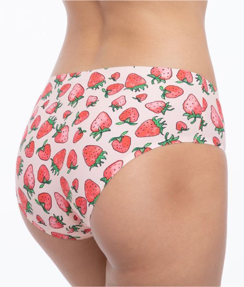 Трусики Strawberry с принтом в виде ягод клубники (Размер: L) (Цвет: розовый)