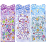 Наклейки-стразы Alingar, акриловые, "Праздничное ассорти", цветочки, звездочки, корона, пакет с европодвесом