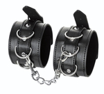 Черные оковы Anonymo из искусственной кожи (Цвет: черный)