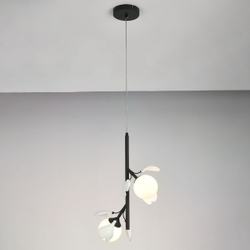 799027 Подвес CERAMO BW 2х6W(led) G9 ЧЕРНЫЙ/БЕЛЫЙ