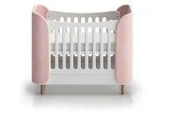 Кроватка KIDI Soft mini cпальное место 60*120 см антивандальная ткань (розовый)