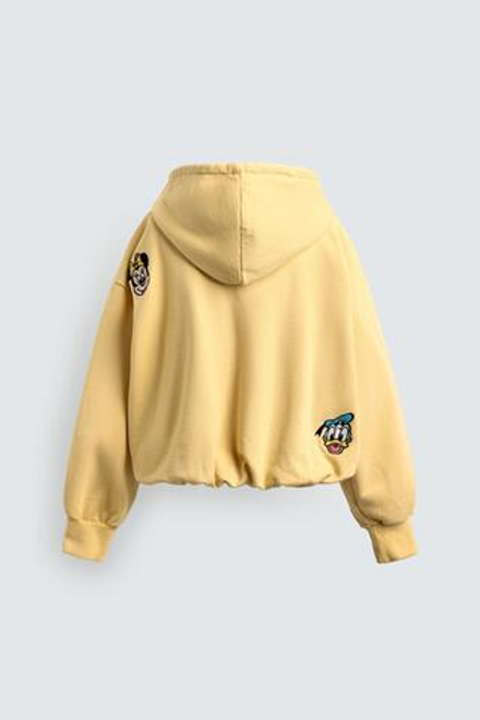 ZARA Х DISNEY ТОЛСТОВКА С КАПЮШОНОМ И ВЫШИВКОЙ, ЖЕЛТЫЙ