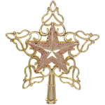 Звезда на ёлку «Кружево» 20*22 см, Шампань