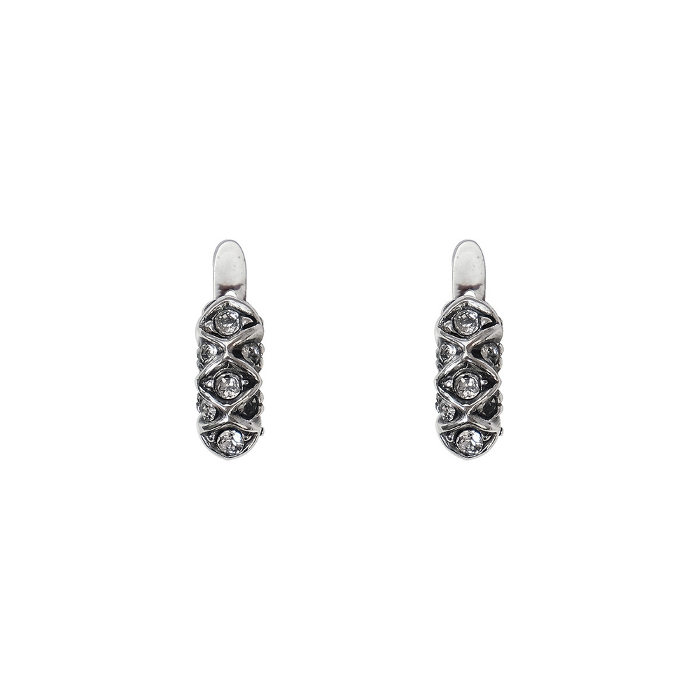 "Тереза" серьги в серебряном покрытии из коллекции "Леди" от Jenavi  с английским замком