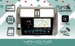 Магнитола для Toyota Land Cruiser Prado 150 2009-2013 (рамка бронза)- Vaycar VA77-0065-2K на Android 13, 8-ядер, 2K QLED, ТОП процессор, CarPlay,4G SIM-слот