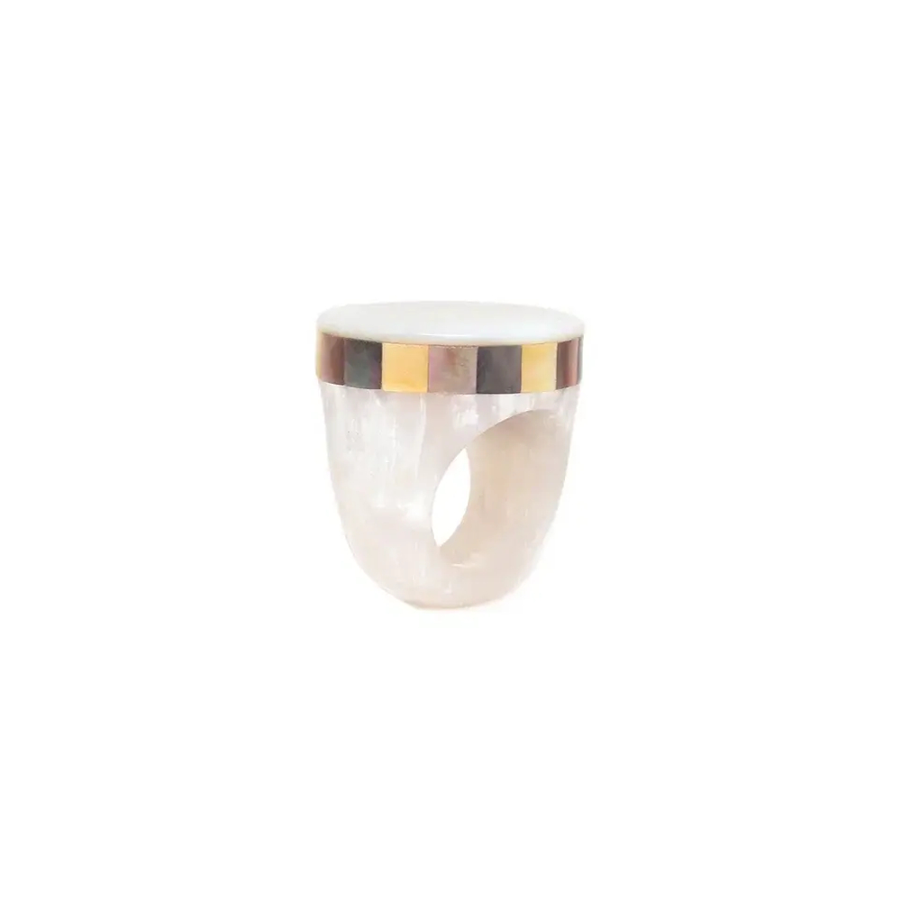 Кольцо Nature Bijoux, San Lazzaro, из перламутра, NB25.2-19-25851 (белый, 17,5)