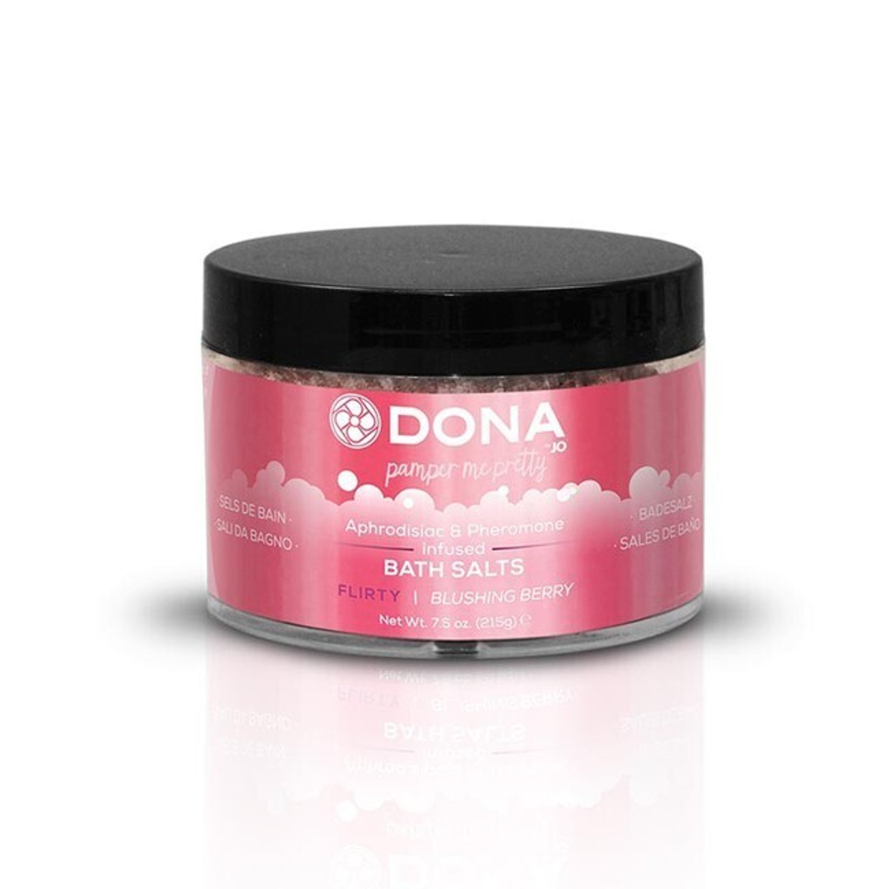Ароматизированная соль для ванны меняющая цвет воды DONA Bath Salt Blushing Berry 215 г (Цвет: красный)