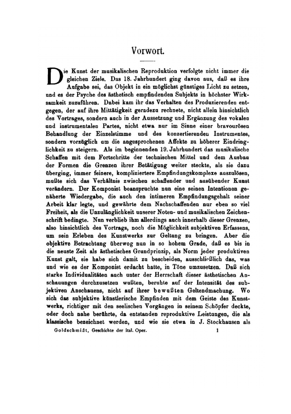 Die Lehre Von Der Vokalen Ornamentik. Erster Band. Das 17. Und 18. Jahrhundert Bis in Die Zeit Glucks | Hugo Goldschmidt
