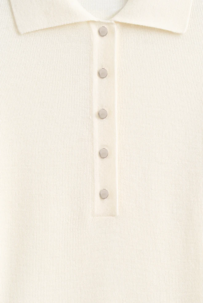 Джемпер поло молочный