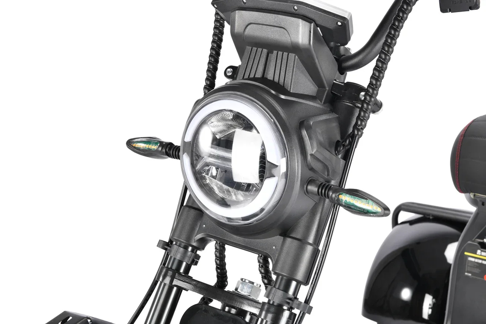 Электроскутер Citycoco White Siberia PRO Trike 3000W Черный