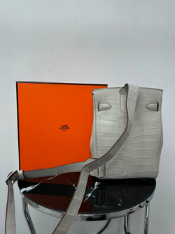 Нагрудная сумка слинг Hermes Kelly из кожи крокодила