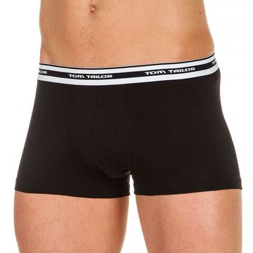Трусы мужские боксеры черные с белой резинкой (black-dar) Tom Tailor 930