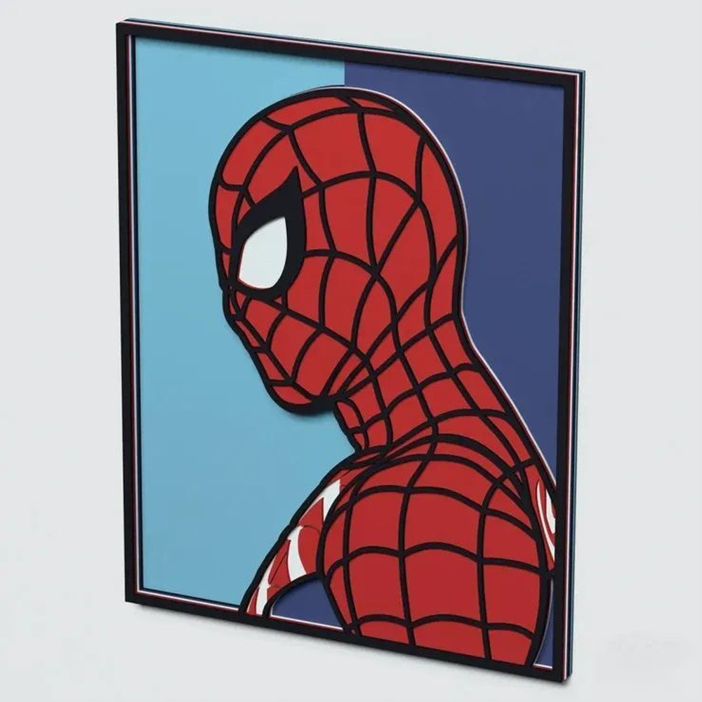 3D Картина по номерам из дерева Человек-паук, 23x30 см