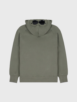 Худи C.P. Company Diagonal Raised Goggle Bronze Green