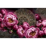 Календарь трехсекционный СУПЕРПРЕМИУМ на 2026 год, "Пионы и мандалы"