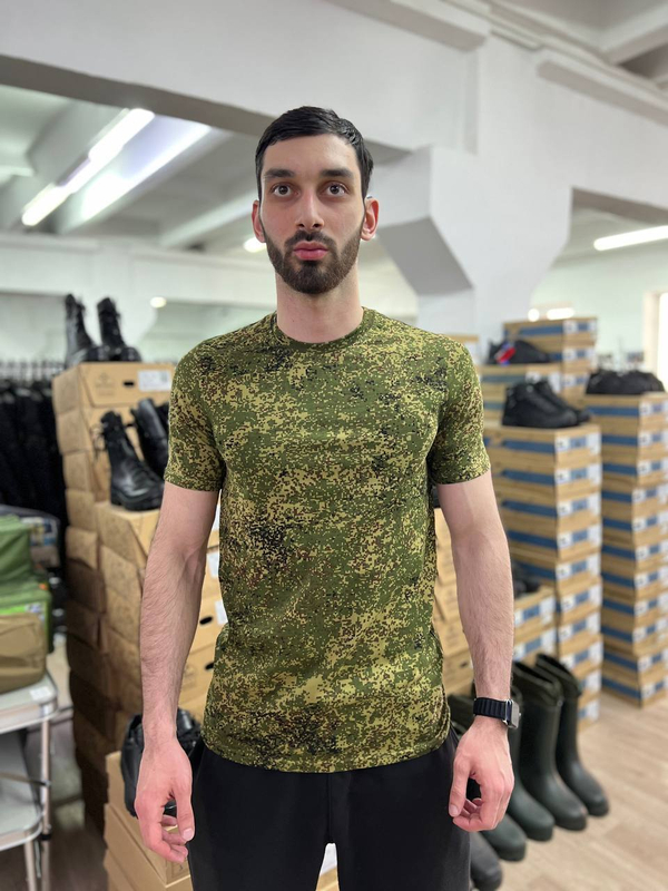 Футболка хлопковая / зелёный пиксель