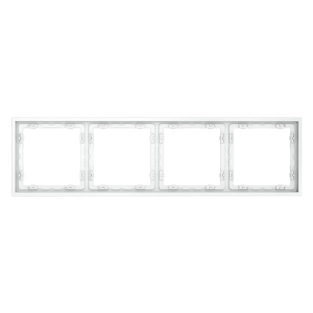 Рамка пластиковая VOLTUM S70 на 4 поста, (белый матовый)