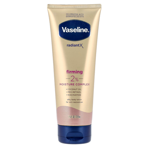 Vaseline, Radiant X, укрепляющий шелковистый лосьон для тела, очищающая ваниль, сияющий цитрус и цветы, 222 мл (7,5 жидк. унции)