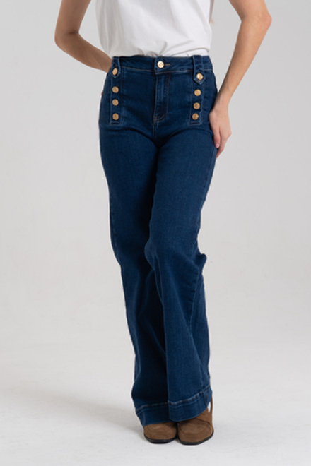 Джинсы клёш с пуговицами